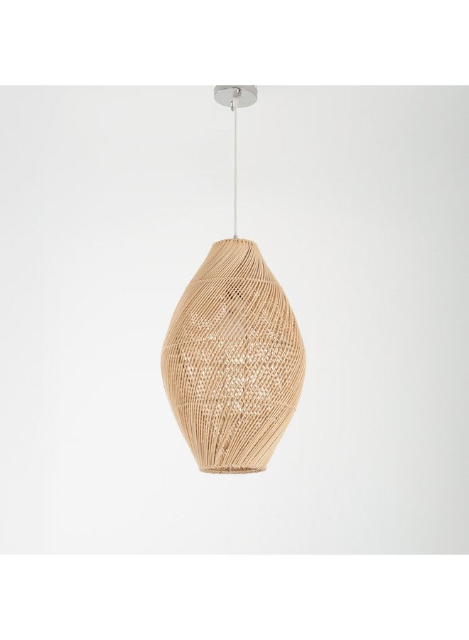 تبس هوم لمب نجفة TBS باللون بيج مصنوعة من بامبو لإضاءة المنزل والديكور - Image 2